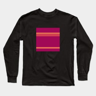 An astonishing incorporation of Almost Black, Jazzberry Jam, Brick Red, Dark Peach and Butterscotch stripes. - Sociable Stripes Long Sleeve T-Shirt